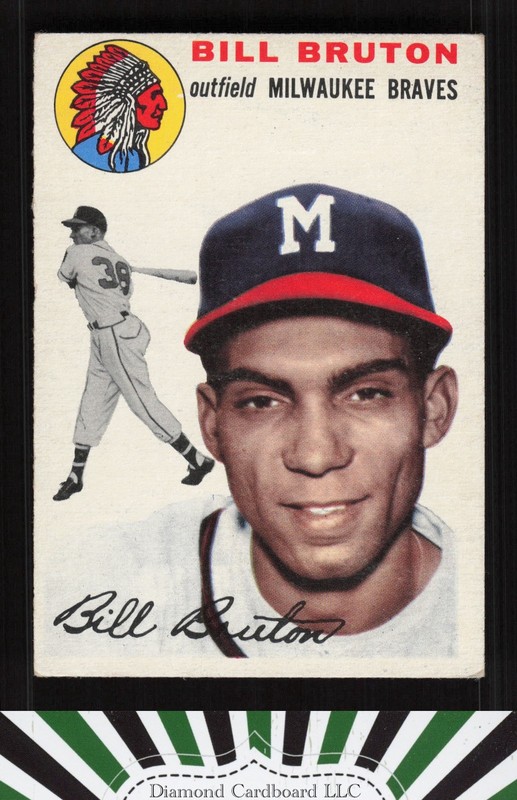1954 Topps #109 Bill Bruton VGEX g, front