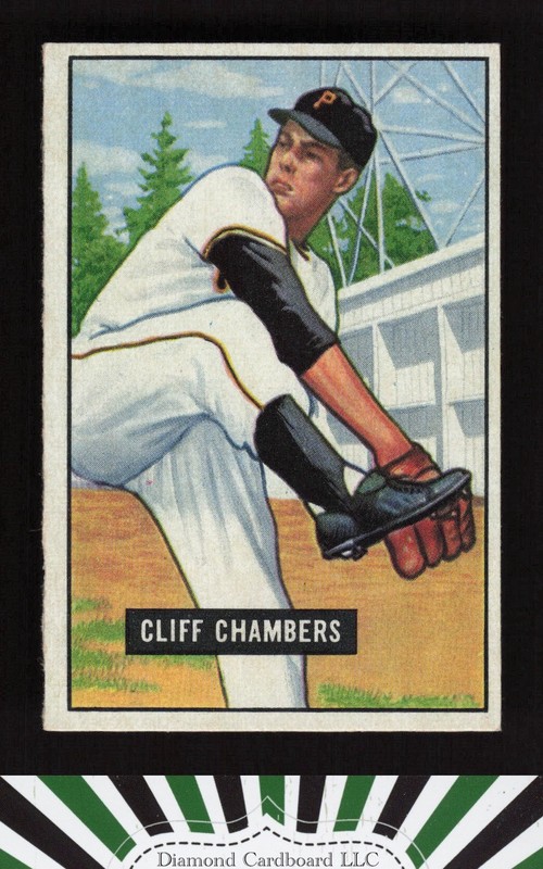 1951 Bowman #131 Cliff Chambers EX+, front