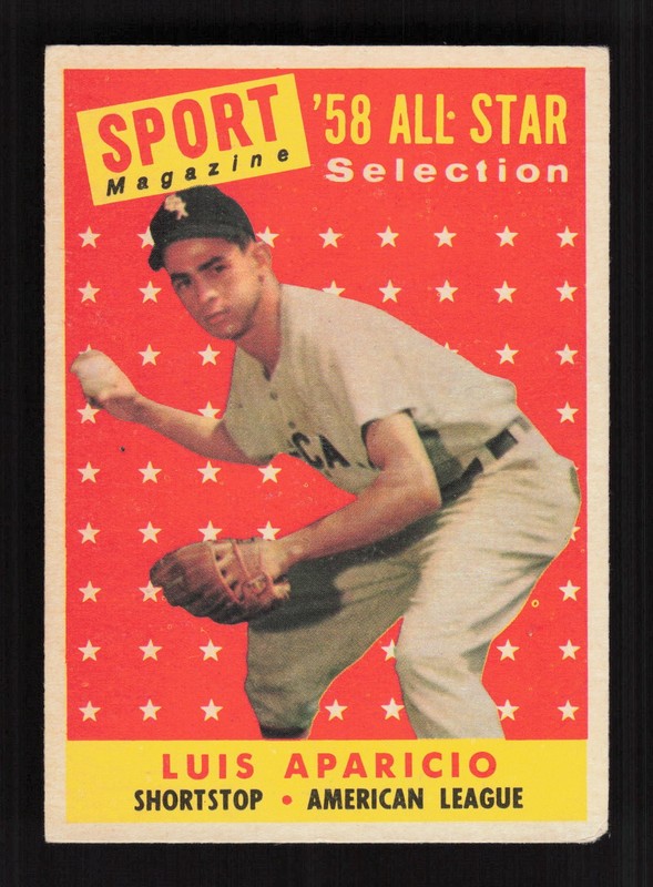 1958 Topps #483 Luis Aparicio GD+ d, front