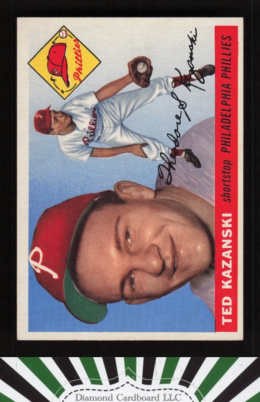 1955 Topps #46 Ted Kazanski EX+ c, front