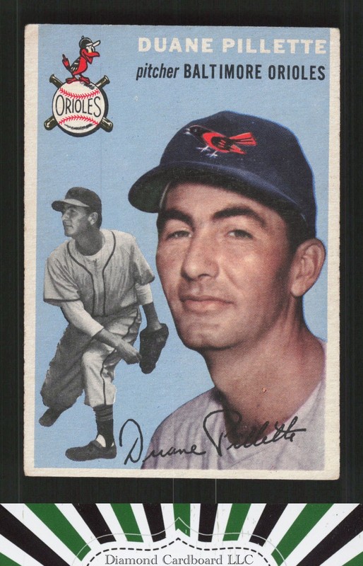 1954 Topps #107 Duane Pillette VGEX c, front
