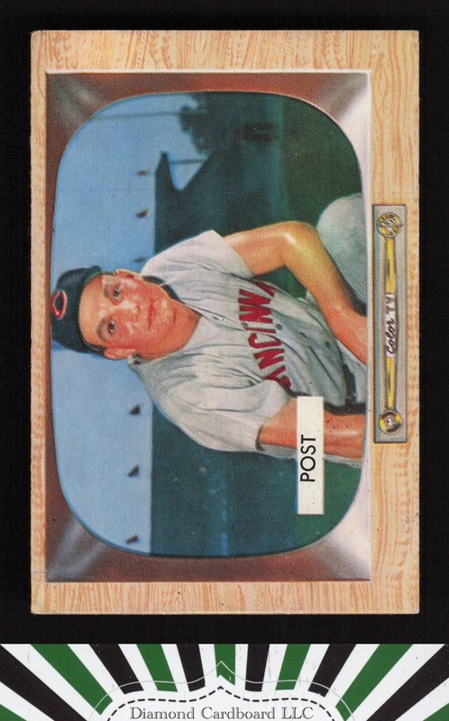 1955 Bowman #32 Wally Post VG, front
