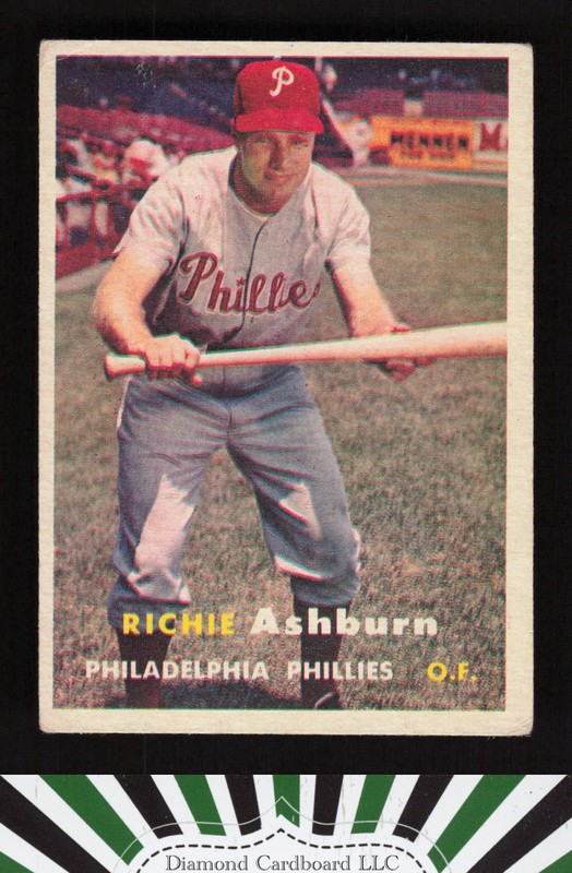 1957 Topps #70 Richie Ashburn VG+ b, front