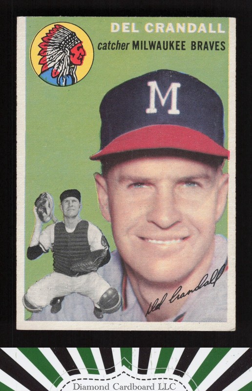 1954 Topps #12 Del Crandall EX+ c, front