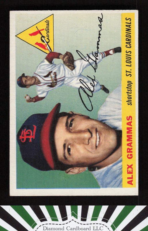 1955 Topps #21 Alex Grammas EX g, front