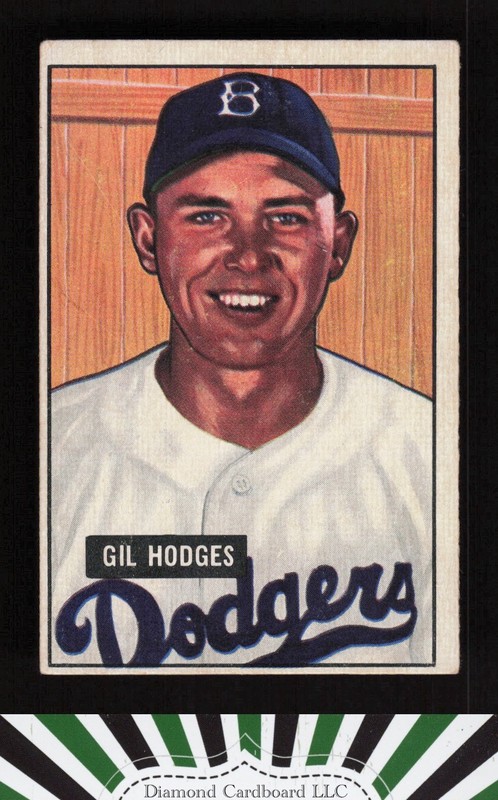 1951 Bowman #7 Gil Hodges VGEX, front