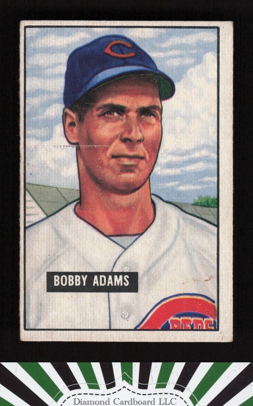 1951 Bowman #288 Bobby Adams VGEX, front
