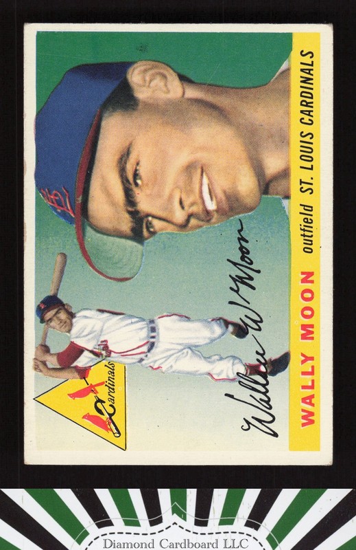1955 Topps #67b Wally Moon VGEX j, front
