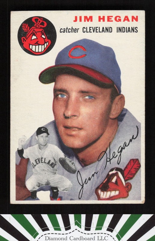 1954 Topps #29 Jim Hegan VGEX b, front
