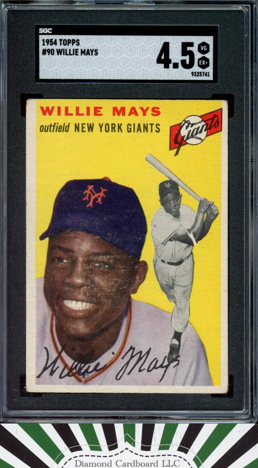 1954 Topps #90 Willie Mays SGC 4.5, front