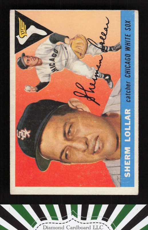 1955 Topps #201 Sherm Lollar VGEX e, front