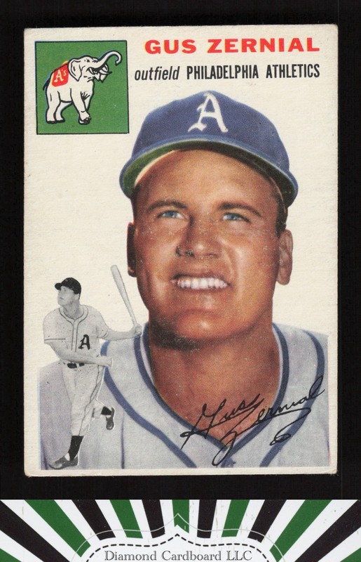 1954 Topps #2 Gus Zernial VGEX d, front