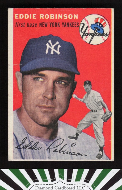 1954 Topps #62 Eddie Robinson VGEX l, front