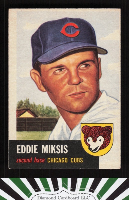 1953 Topps #39 Eddie Miksis VGEX e, front