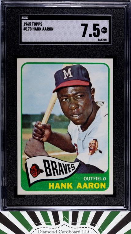 1965 Topps #170 Hank Aaron SGC 7.5 [CENTERED], front