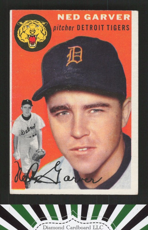 1954 Topps #44 Ned Garver VGEX b, front