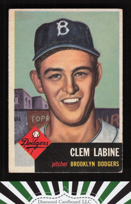 1953 Topps #14 Clem Labine VGEX e, front