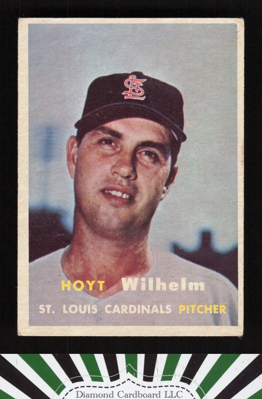 1957 Topps #203 Hoyt Wilhelm VG d, front