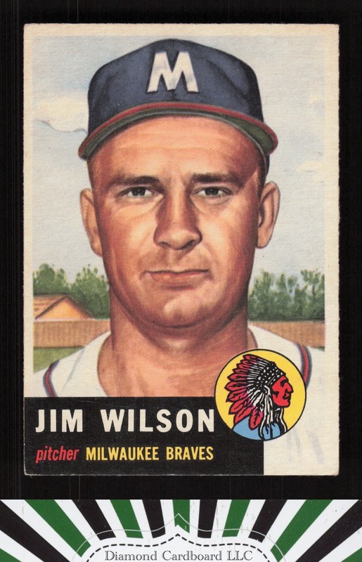 1953 Topps #208 Jim Wilson EX+ g, front