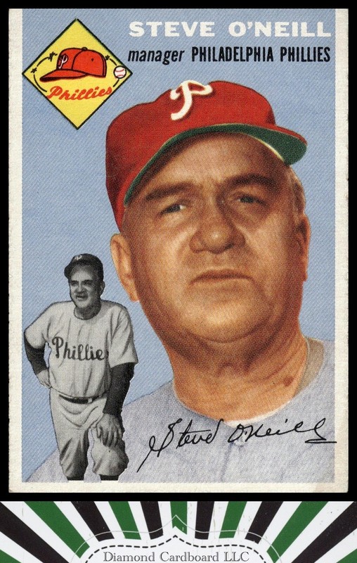 1954 Topps #127 Steve O'Neill EX (ST) l, front
