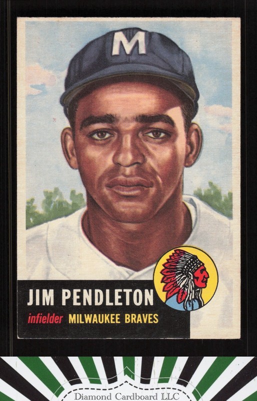1953 Topps #185 Jim Pendleton NM g, front