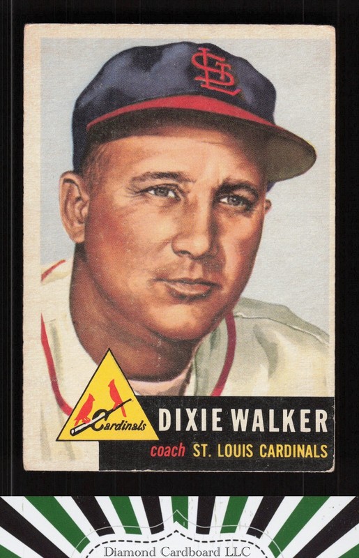 1953 Topps #190 Dixie Walker VGEX e, front