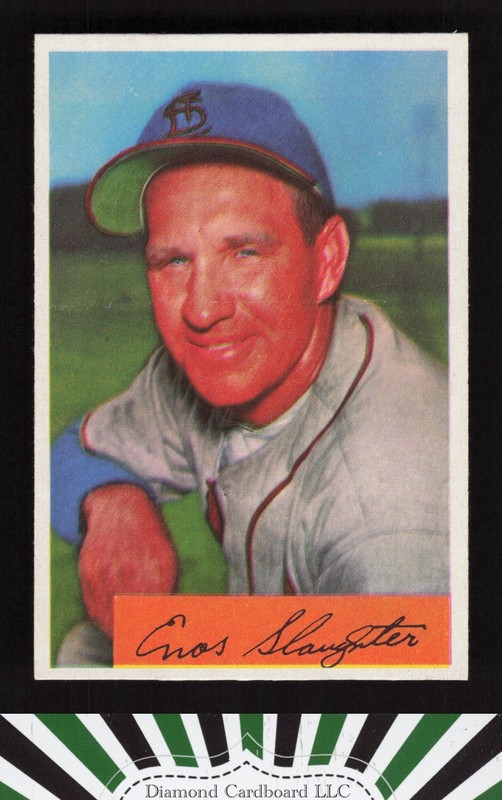 1954 Bowman #62 Enos Slaughter EXMT+ g, front
