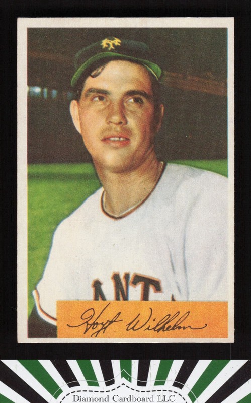 1954 Bowman #57 Hoyt Wilhelm EXMT h, front