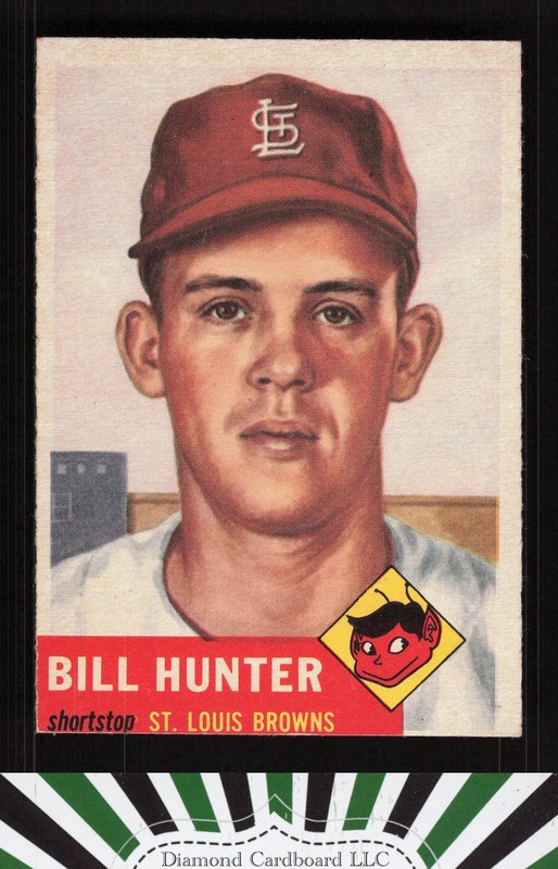 1953 Topps #166 Billy Hunter EX d, front