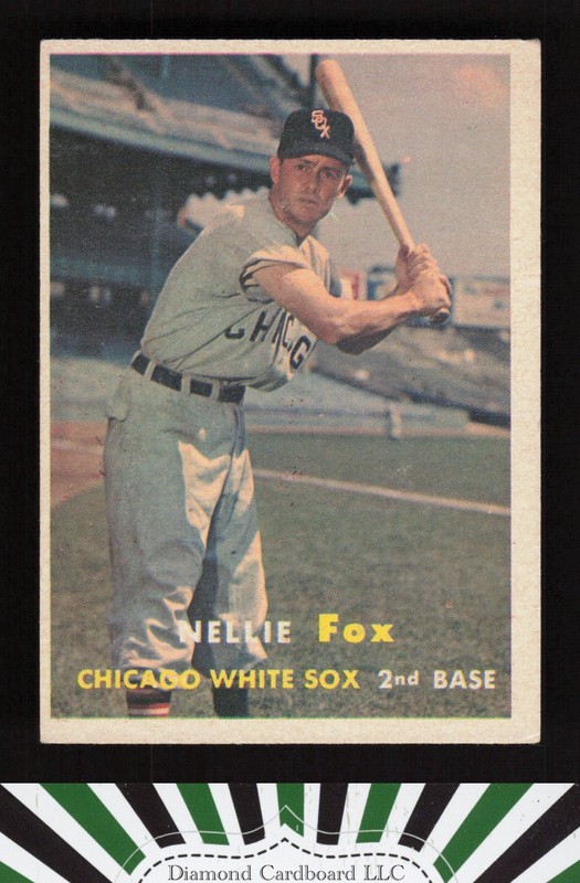 1957 Topps #38 Nellie Fox VGEX f, front