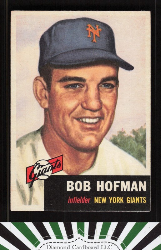 1953 Topps #182 Bobby Hofman NM i, front