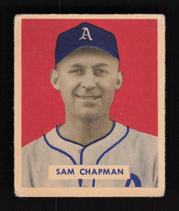 1949 Bowman #112 Sam Chapman VG, front