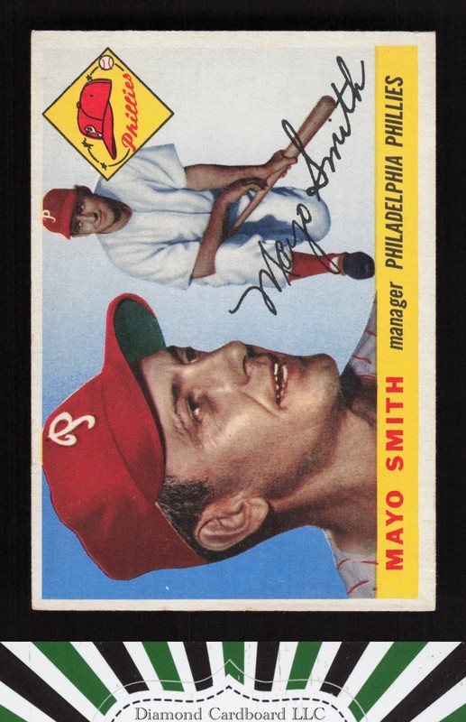 1955 Topps #130 Mayo Smith VG+ h, front