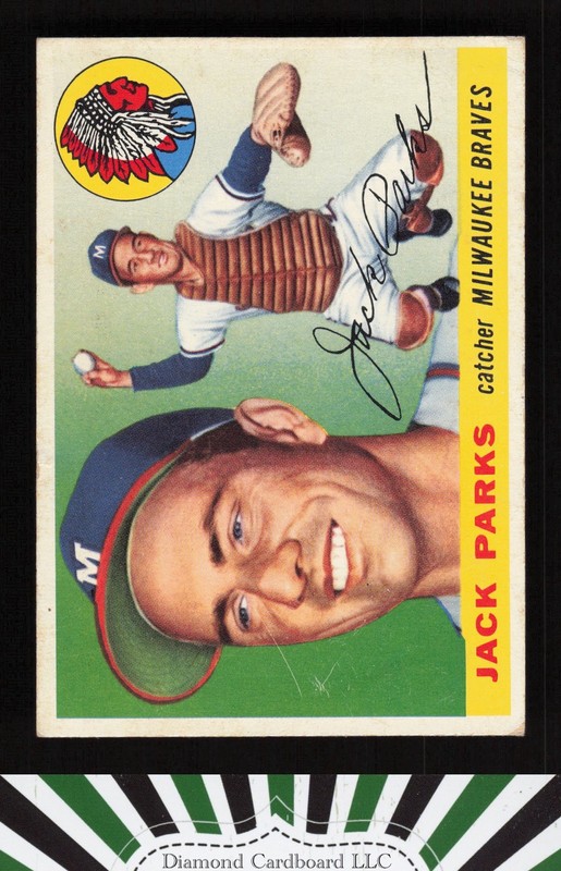 1955 Topps #23 Jack Parks GD p, front