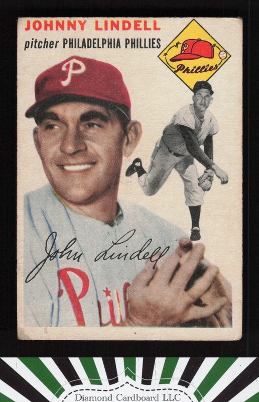 1954 Topps #51 Johnny Lindell GD d, front