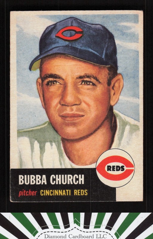 1953 Topps #47 Bubba Church VGEX c, front