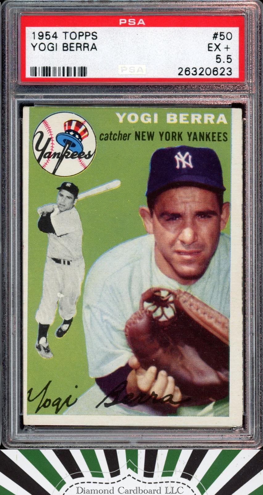 1954 Topps #50 Yogi Berra PSA 5.5, front