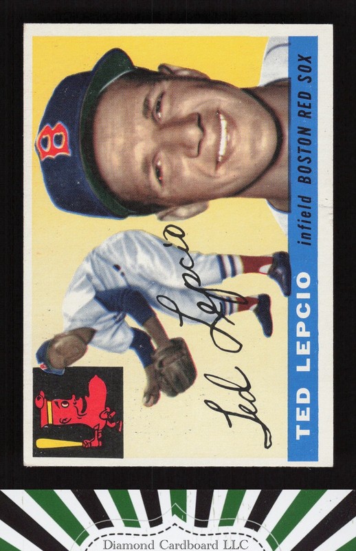 1955 Topps #128 Ted Lepcio VGEX e, front