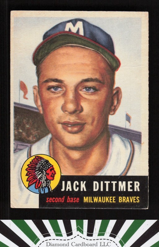 1953 Topps #212 Jack Dittmer VG e, front