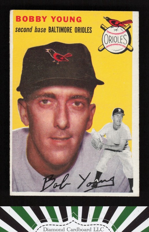1954 Topps #8 Bobby Young VG+ a, front