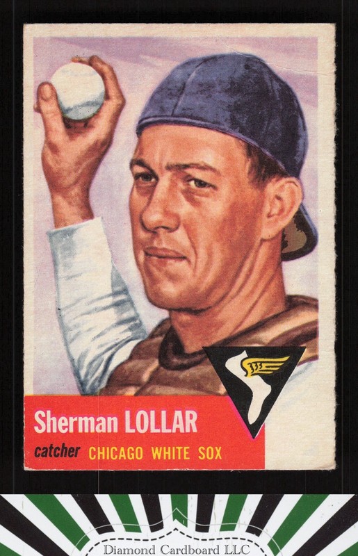 1953 Topps #53 Sherm Lollar GD+ c, front