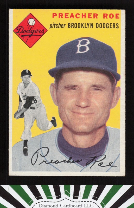 1954 Topps #14 Preacher Roe VGEX+ k, front