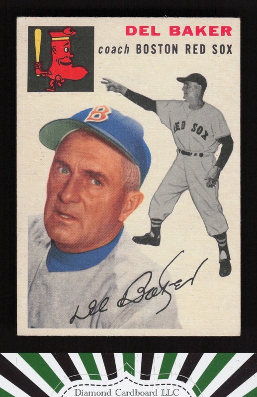 1954 Topps #133 Del Baker EX m, front
