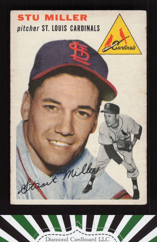 1954 Topps #164 Stu Miller VG a, front