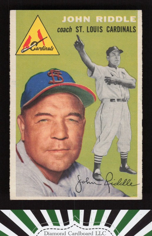 1954 Topps #147 Johnny Riddle EX h, front