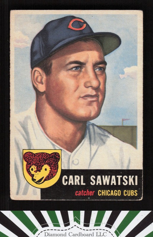 1953 Topps #202 Carl Sawatski VG f, front