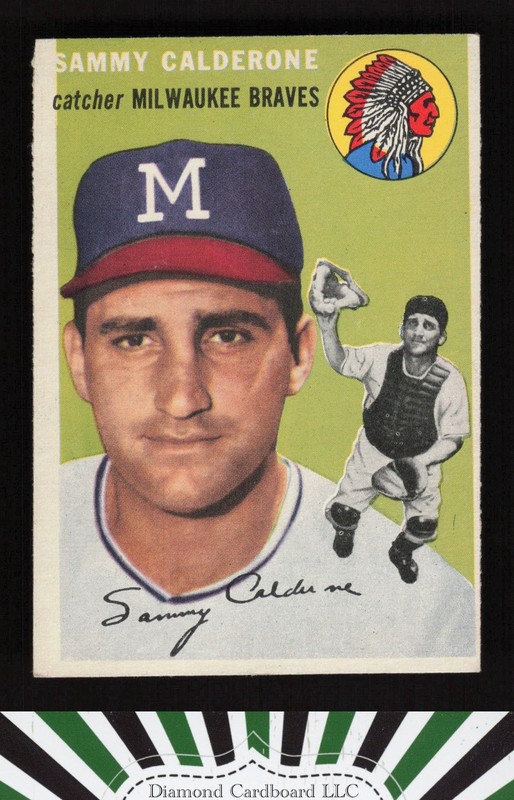 1954 Topps #68 Sammy Calderone EX b, front