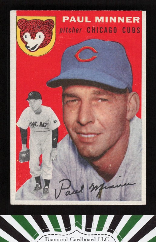 1954 Topps #28 Paul Minner EX+ [CENTERED] f, front