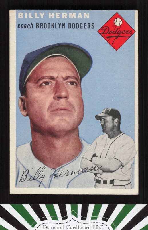 1954 Topps #86 Billy Herman EX h, front
