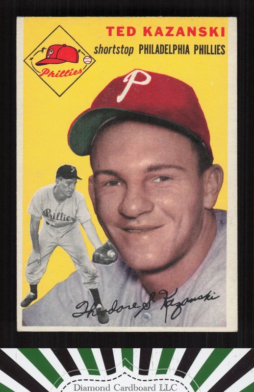 1954 Topps #78 Ted Kazanski EX l, front